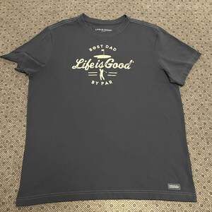 Life Is Good Men's Best Dad By Par Golf Short Sleeve Crusher Tee